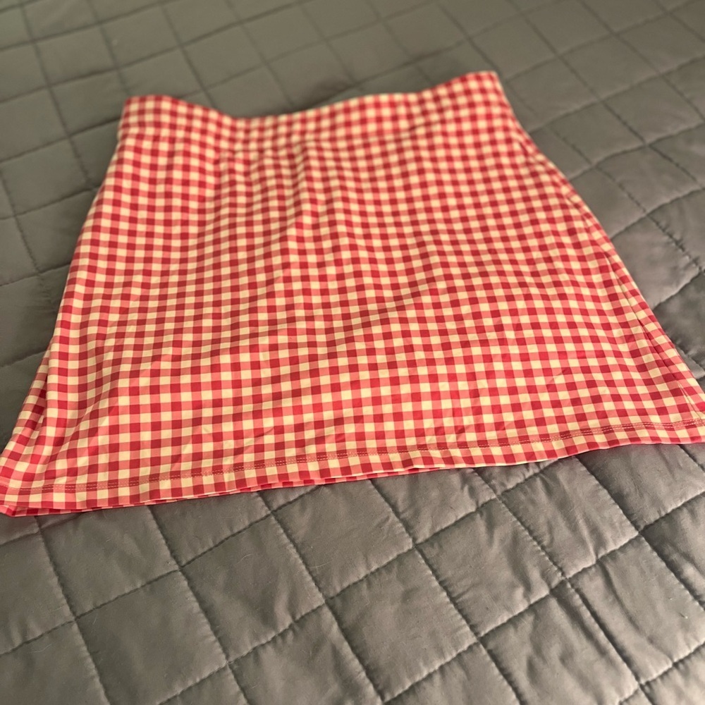 J. McLaughlin Pink and White Checkered CC Gingham  Skirt women’s Medium